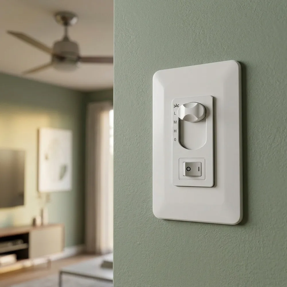 3-Speeds Slide Controller For Ceiling Fan Light And Wall Switch Replacement Compatible With Switches