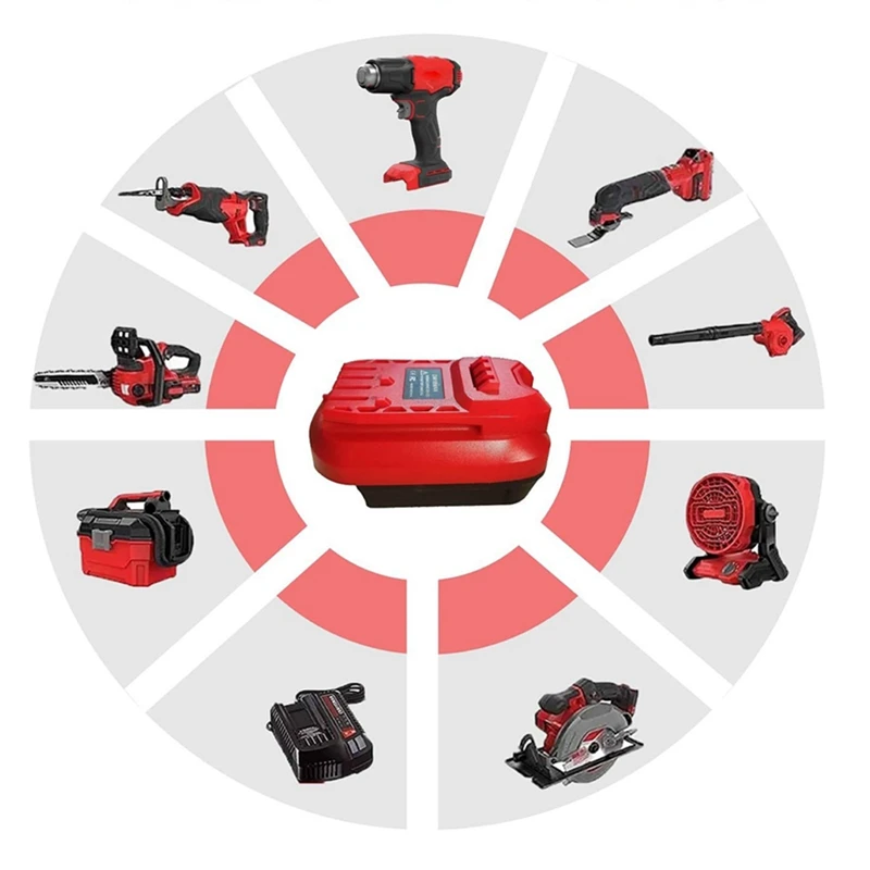 ตัวแปลงแบตเตอรี่สำหรับช่างฝีมือไร้สาย20V อะแดปเตอร์ DM18MAN สำหรับ DeWalt 20V/MIL-18V ตัวแปลงแบตเตอรี่ Li-ON