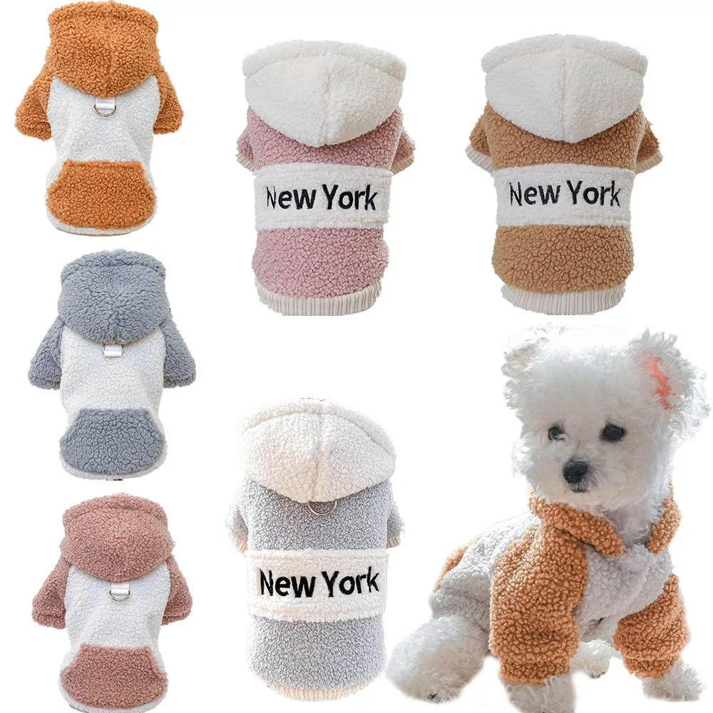 

Dog Sweatshirts with Hoods Sweater with Buckle Winter Warm Dogs Pomeranian Yorkie Mascotas Sweatshirts Pet Costume Ropa Perro