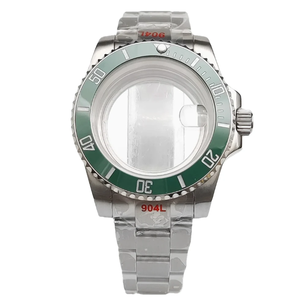 Orologio da uomo di alta qualità 40mm NH35 Log Orologio da uomo in acciaio nero Cassa in acciaio inossidabile per movimento nh35 8215 Quadrante da 28,5 mm Giorno Jst