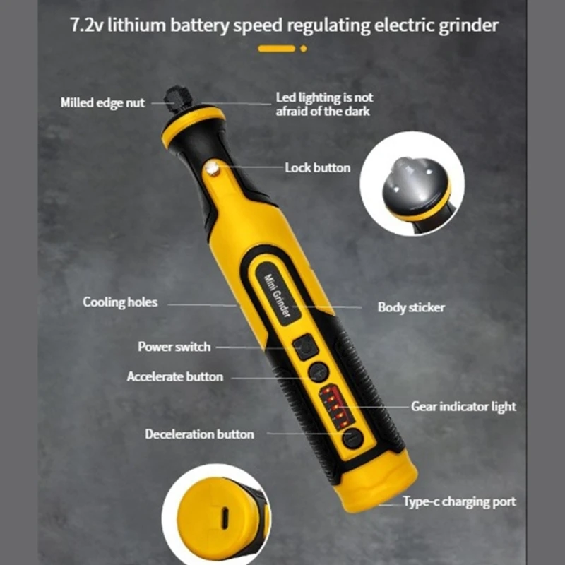 

E06B 58 in 1 Accuracy Engraver With Safety Power Management Structure And Extended Runtime For Home DIY Applications