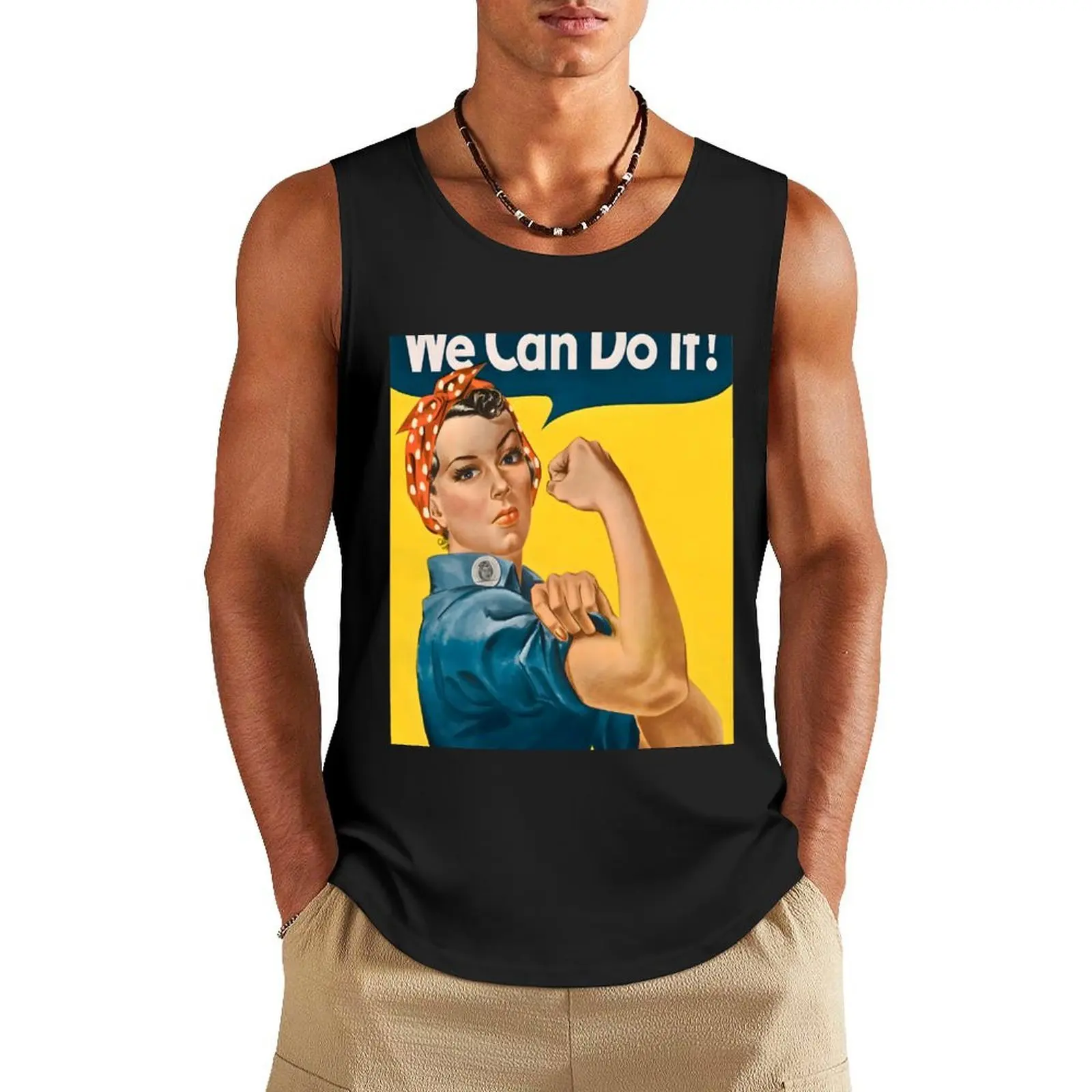 

We Can Do It! - Rosie the Riveter Tank Top Men's singlets Japanese t-shirt Gym T-shirts for men