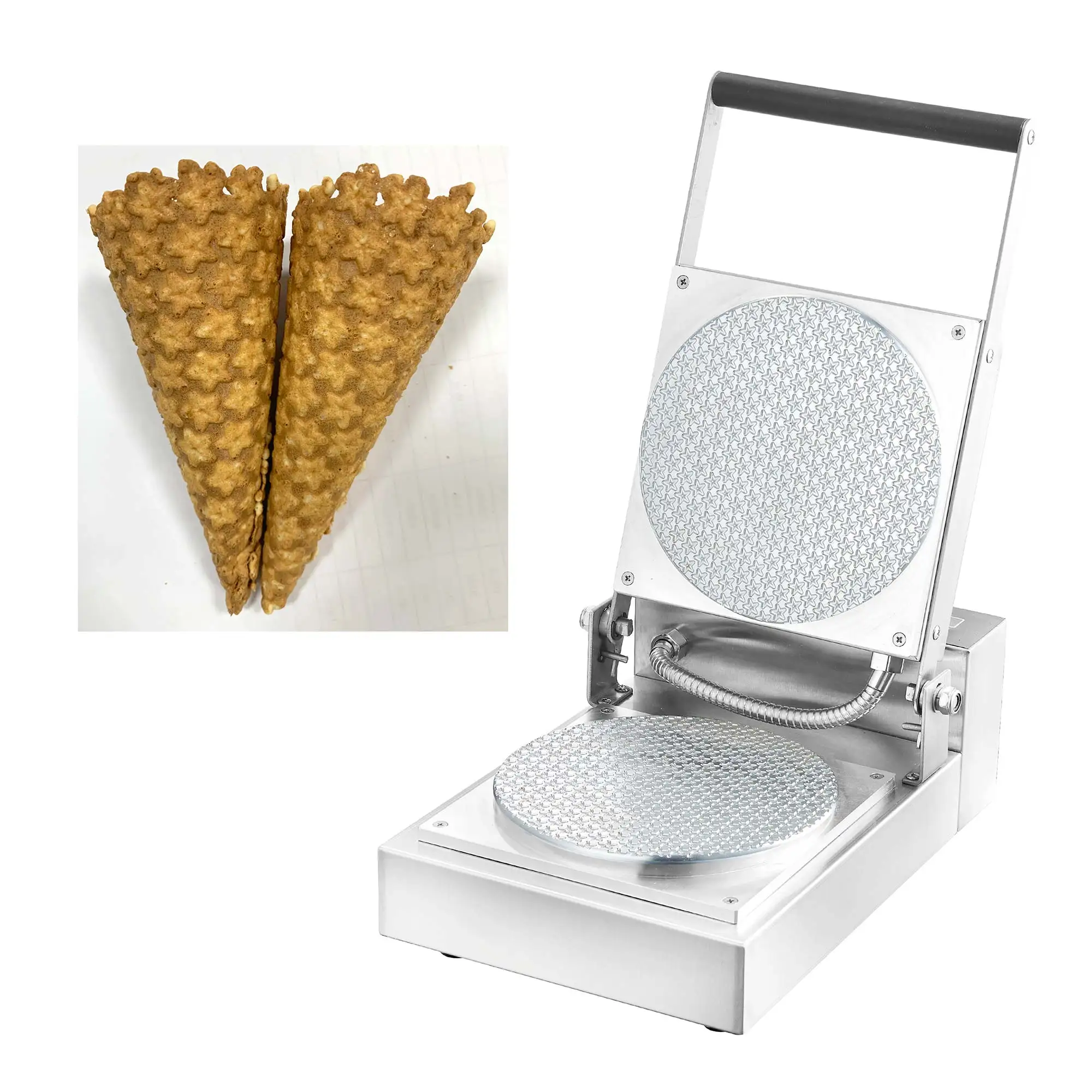

Popular Commercial Electric Customized Logo Star Shape Ice Cream Waffle Cone Maker