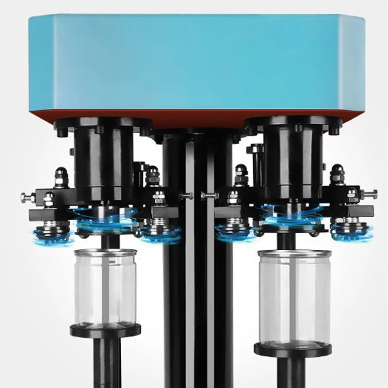 Double Head Automatic Electric Can Sealing Machine Paper Can PET Plastic Metal Tinplate Can Sealer