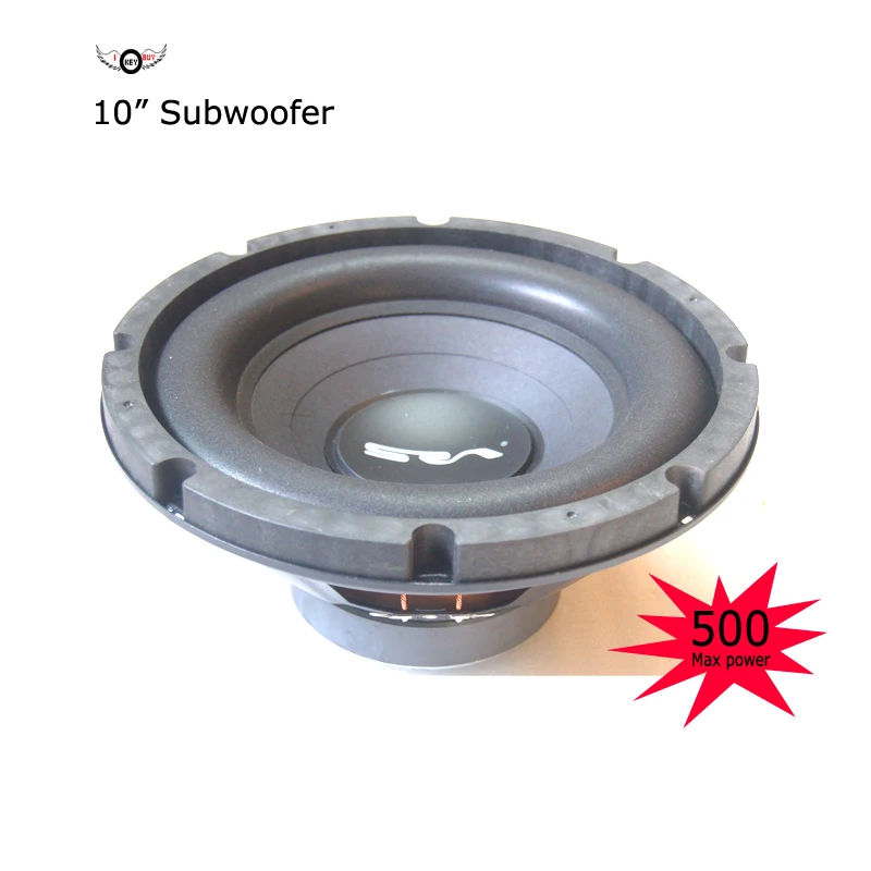 1pc  10 Inch Big Foam Paper Cone Car Speaker Subwoofer Powerful 500 W 4 Ohm Steel Custom Frame  Air Open