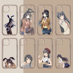 Bunny Girl Senpai Sakurajima Mai Phone Case Transparent soft For iphone 11 13 12 14 15 pro max mini plus