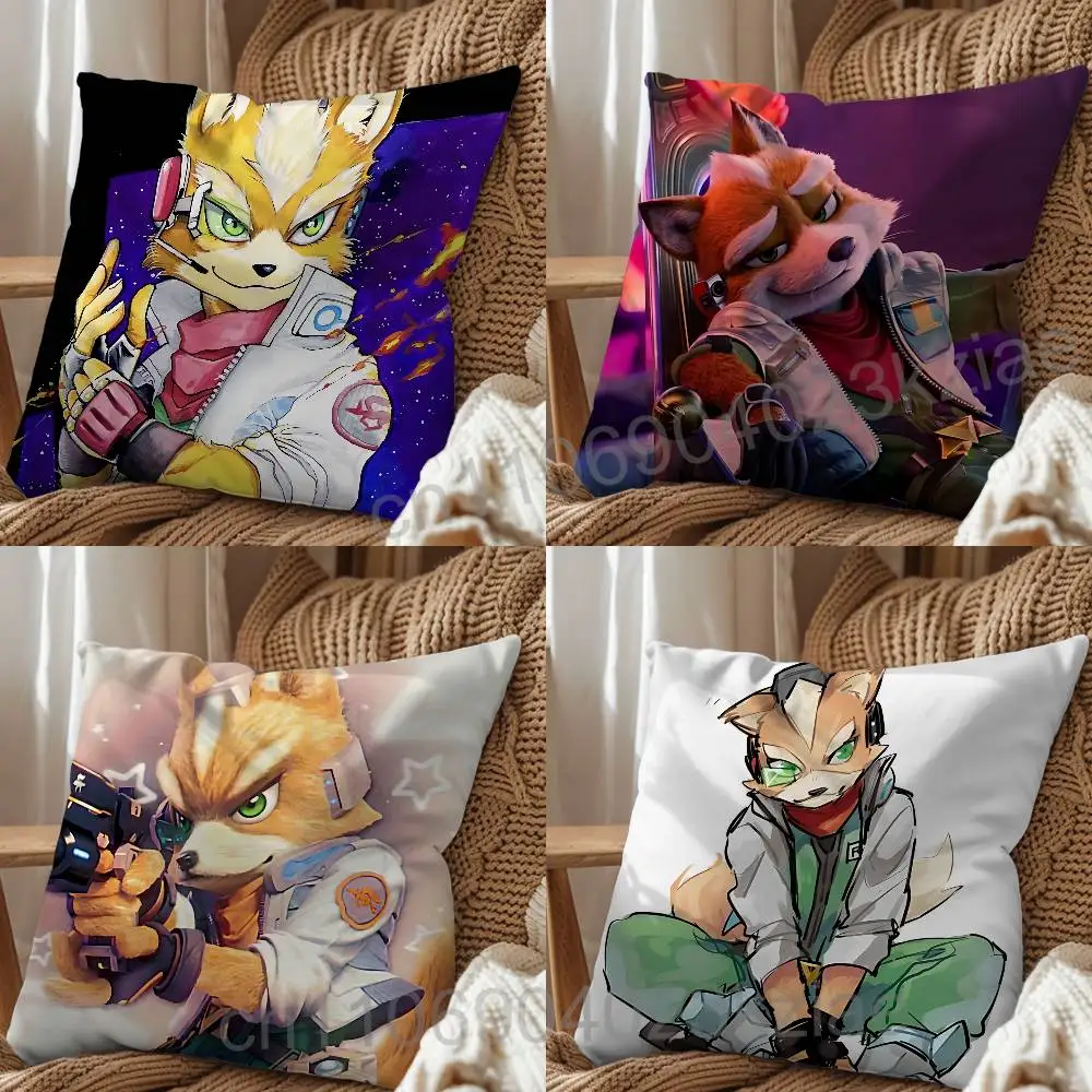 

cute zoo Fox game McCloud Pillow Case Office Cushions Suitable For Sofa Car Bedroom Decorative Cushion Cover