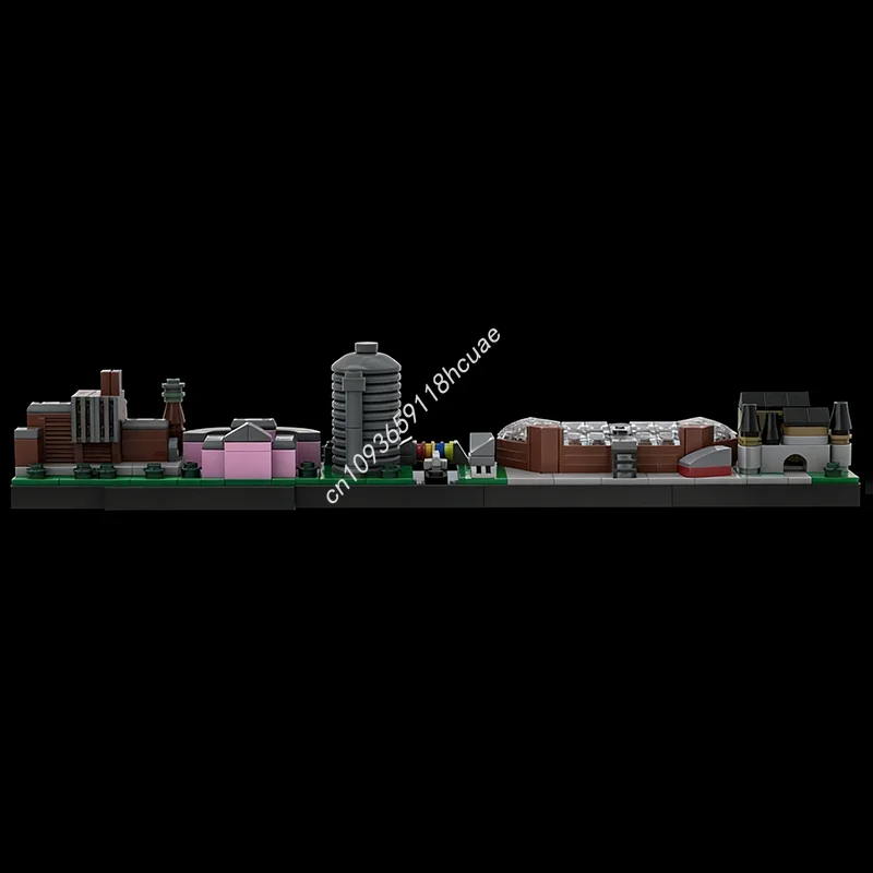 357 Uds. MOC Oberhausen Skyline arquitectura modelo bloques de construcción idea juguetes artesanales para niños montar regalos de navidad
