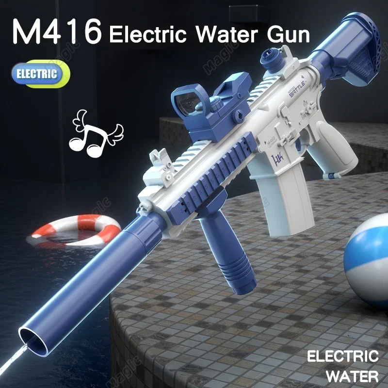 New Electric M416 Water Guns Electric Glock Pistol Shooting Toy Fully Automatic Summer Beach Toy Children Boys and Girls Gift