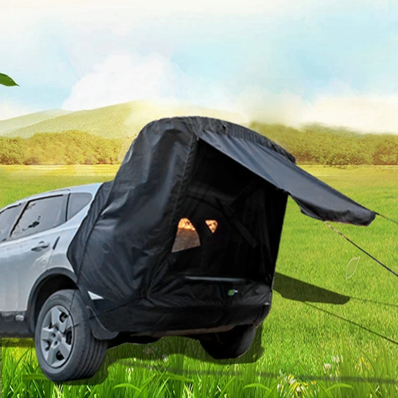 Car Trunk Tent SUV Universal Self-Driving Car Tail Extension Tent Outdoor Camping Rain And Sun Shade Awning Tent