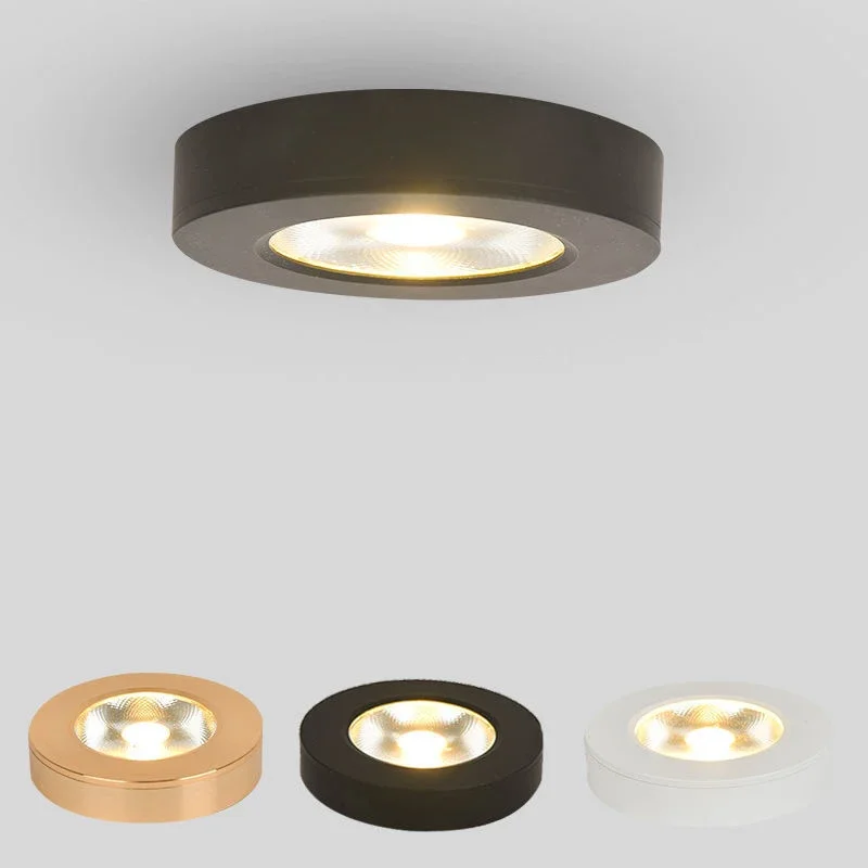 

Светодиодный потолочный светильник поверхностного монтажа 3W 5W 7W 9W COB Светодиодный потолочный прожектор AC220V Прожектор для шкафа Теплый холодный белый для внутреннего освещения