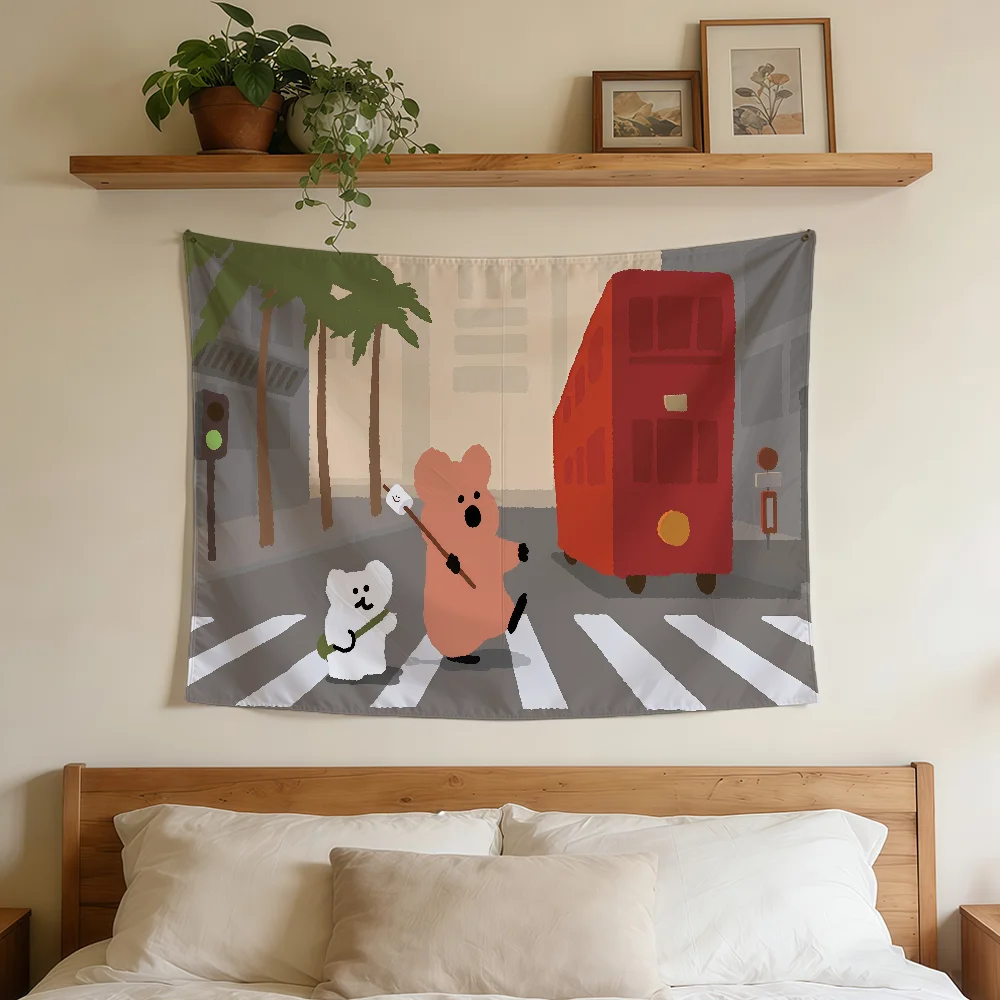 CARTOON D-DinotaengS CUTE Flag Durable Outdoor Indoor Patio Festive Decoration Classic Design Pole Wall Room Banner