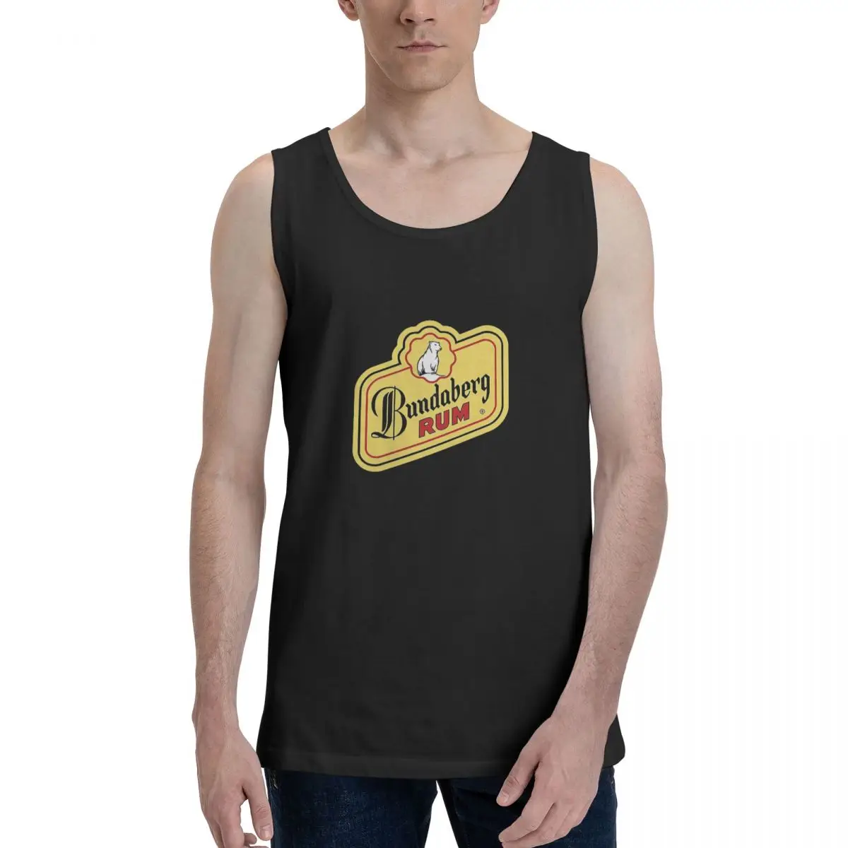 Bundaberg Rum Sudadera 100% algodón para hombre, chaleco, ropa sin mangas, camisetas, camisetas sin mangas para hombre, camiseta
