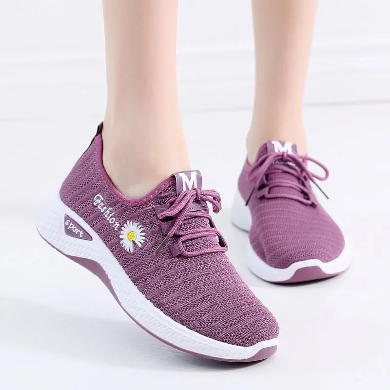 2024 Tennis Shoes Women Outdoor Sport Shoes Breathable Air Mesh Walking Sneakers Women Jogging Trainers Chaussures Basket Femme