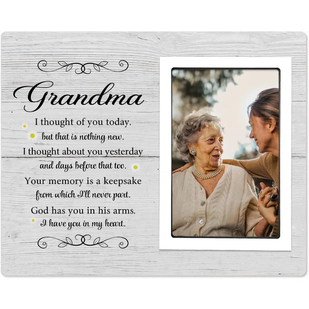 Marco de fotos conmemorativo de la abuela – Regalo de simpatía para la pérdida de la abuela – Recuerdo de lanzamiento para un amado – Foto de recuerdo
