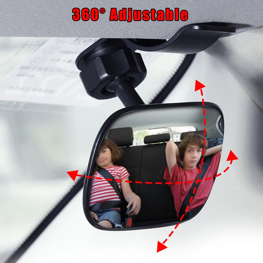 Car Parts Rearview Mirror Car General For Families With Children 360° Rear Seat Small To See The Baby Adjustable