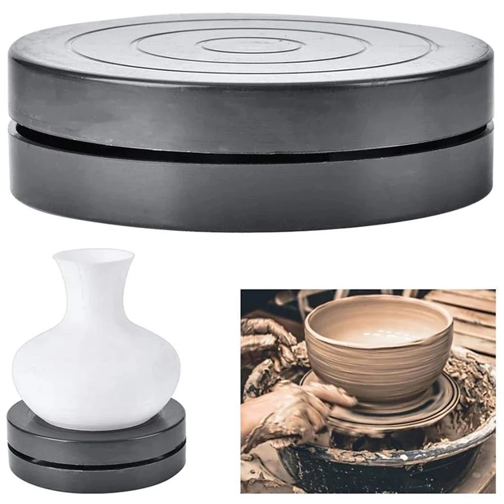 

2pcs Clay Turntable Pottery Tools Sculpture Ceramics Plate Base Disc Plastic Bearing 360Degree Rotating AntiSlip Durable