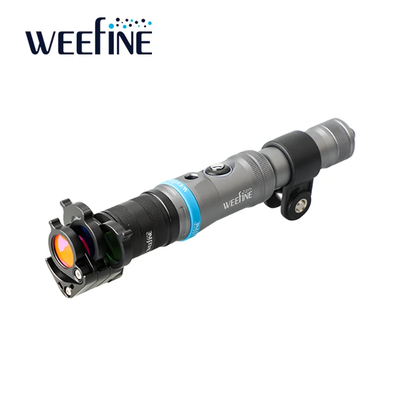 Weefine WF095 (WF079+WFA61+WFA62) Smart Focus 1200-Lumen Flashlight with Snoot Lens & Multicolor Filter Scuba Diving Video Light