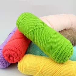 100g/palla latte cotone lana tessuto a mano sciarpa guanti cappello filo spesso ornamento multicolore materiale naturale materiale morbido