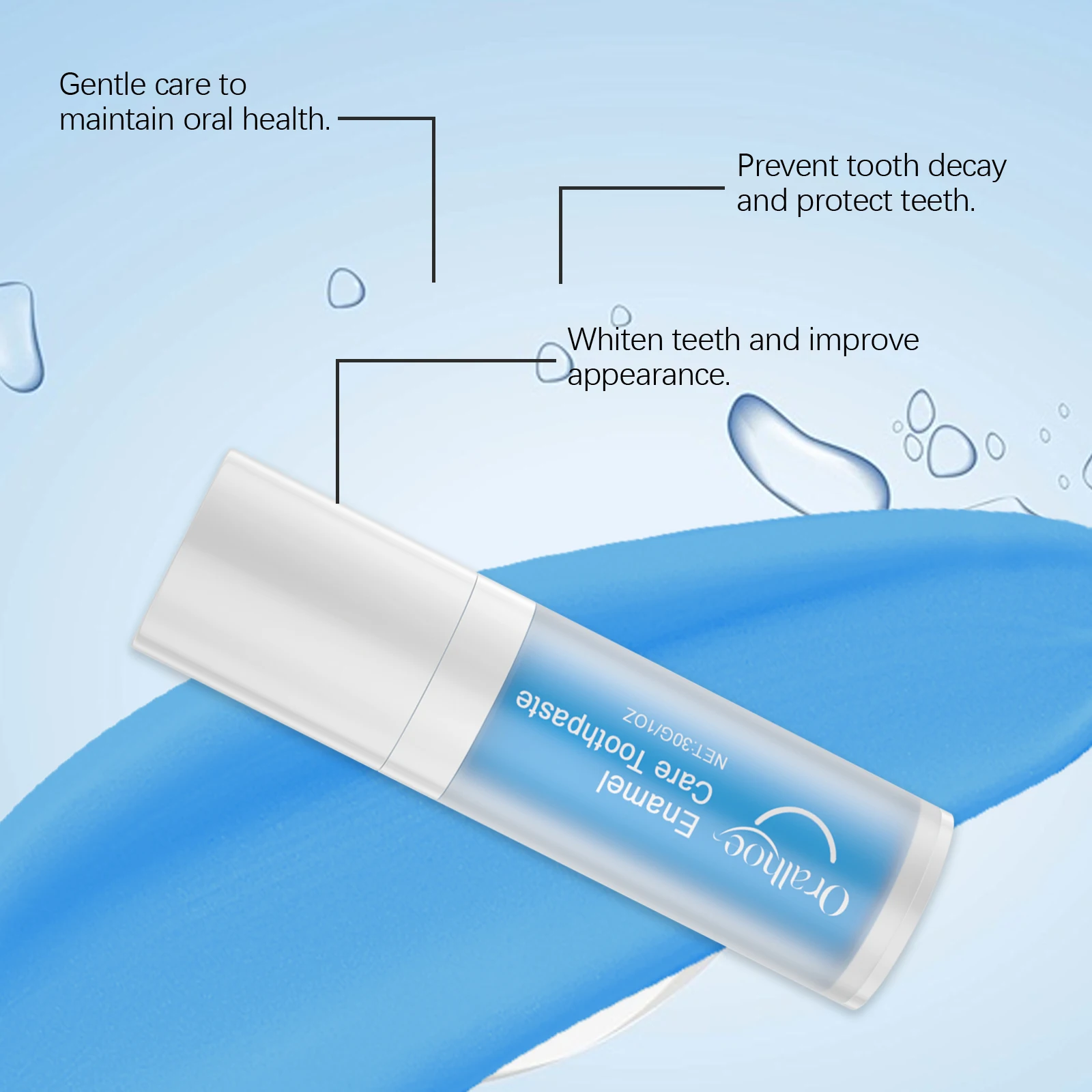 Oralhoe Enamel Care Toothpaste For Cavity Prevention And Teeth Whitening Strengthens Enamel Fresh Breath Protection 100g