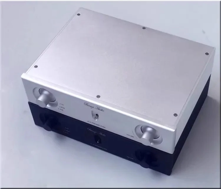 Brzhifi Chassis Audio New YIA JC2 Preamplifier  Aluminum Chassis 2606A Double Knob Power Amplifier Box Case DIY