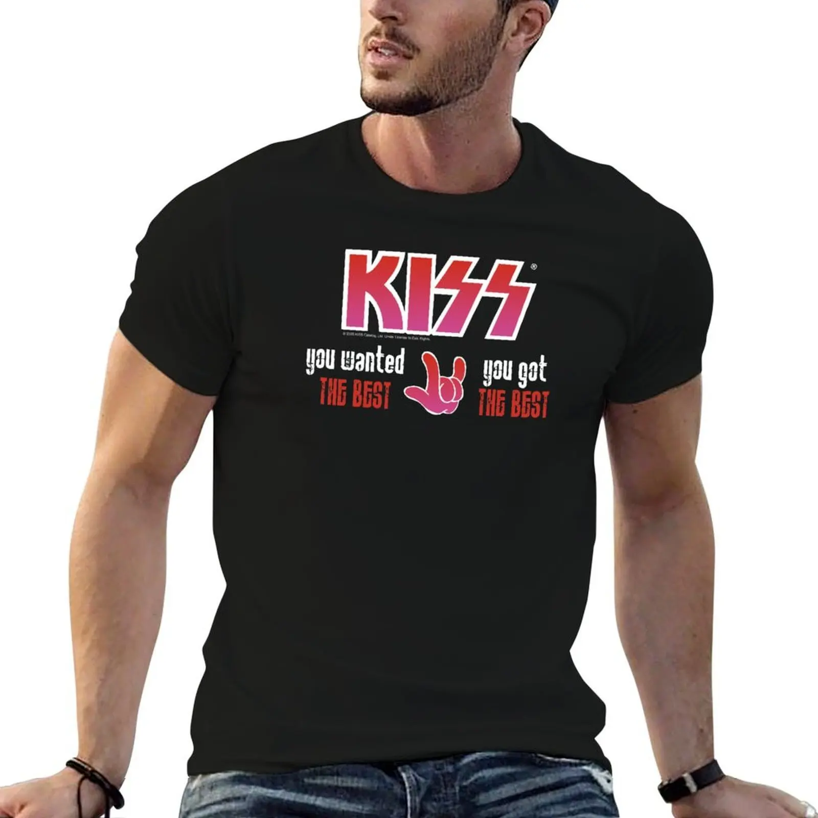 

KISS The BEST T-Shirt man t shirt heavy cotton t shirts cotton 100% T-Shirt