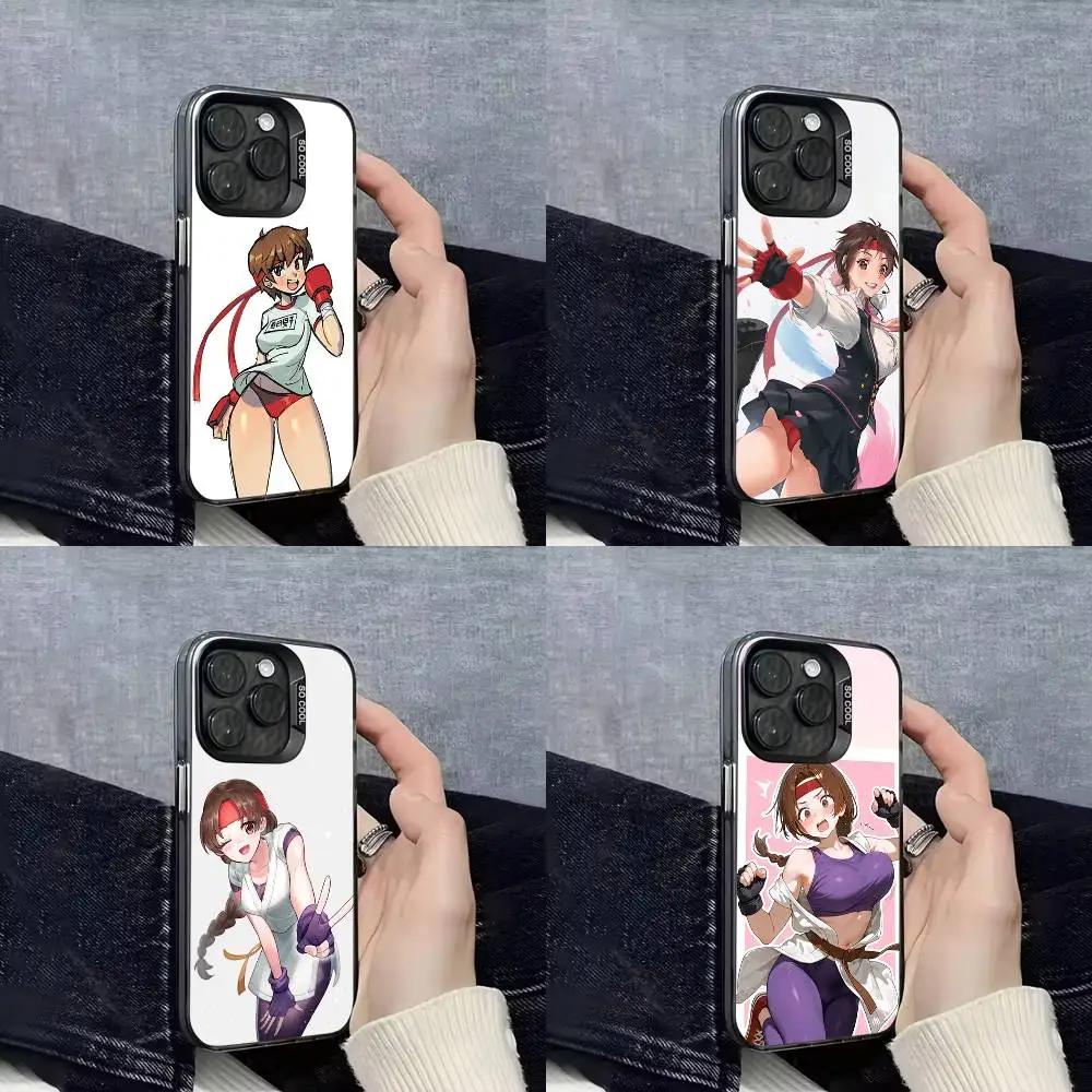 

S-Street Fighter Sakura Kasugano Phone Case For iPhone 16,15,14,13,12,11,Mini,Pro,E,SE4,XS,MAX Black Candy Matte Cover