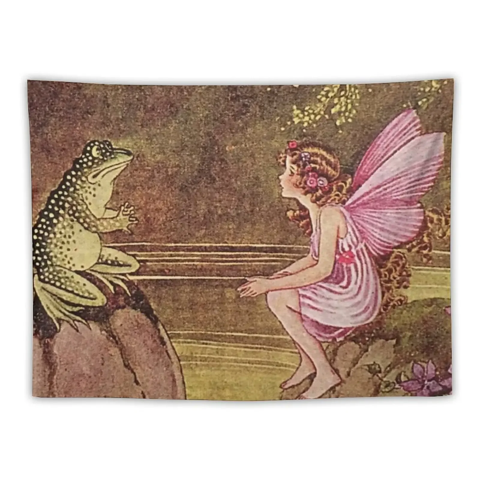 

Ida Rentoul Outhwaite Frog and Fairy Talking Tapestry Bed Room Decoration Decoration For Rooms Decor Home Tapestry