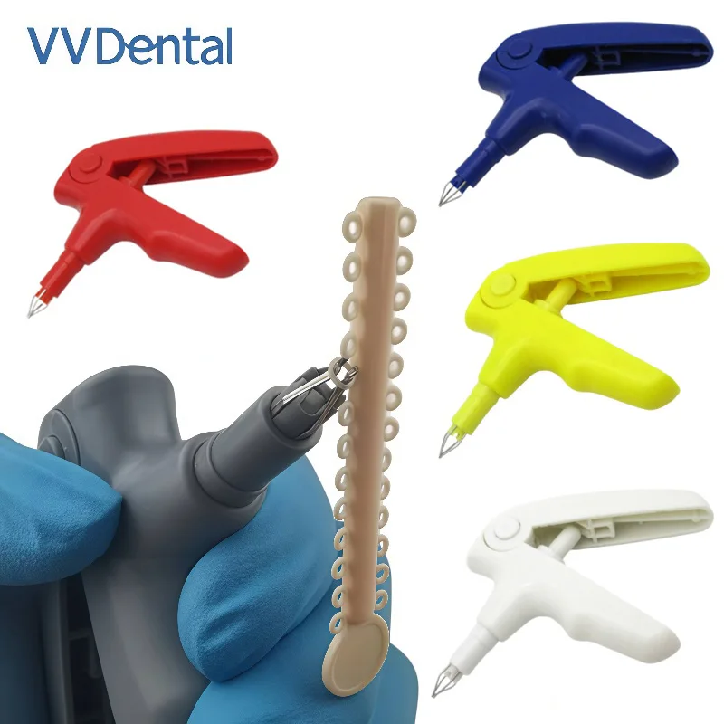 

Dental Orthodontic Ligature Gun Dispenser for Ortho Ligature Ties Elastic Chain Gun Dentistry Materials Dentist Tools 6pc Color