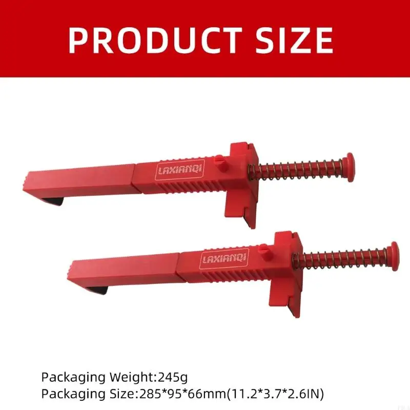 P0UA 2Pcs Brick Hook Clips Brick Wall Clips for Hanging Leveling Measuring Tool Brick