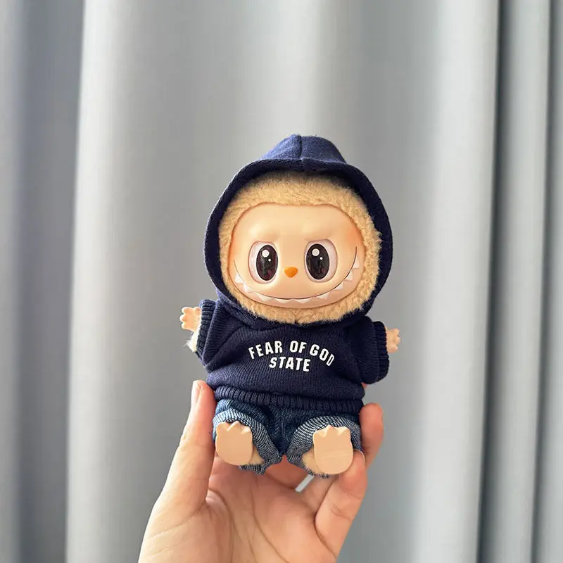 New Labubu 17cm Clothes Ii Idol Dolls Sitting Party The Monster Outfit Accessories Clothing Diy Kids Gift Hoodie And Jeans Gift