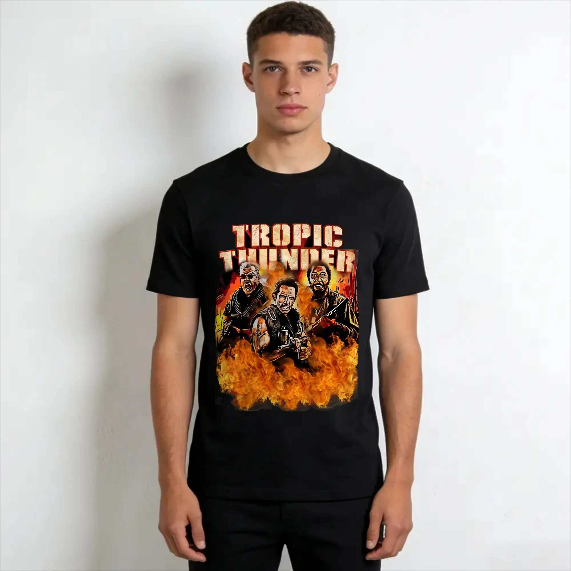 New Arrival Tropic Thunder Movie T Shirt For Unisex  Cotton T-shirts Short Sleeve Clothes