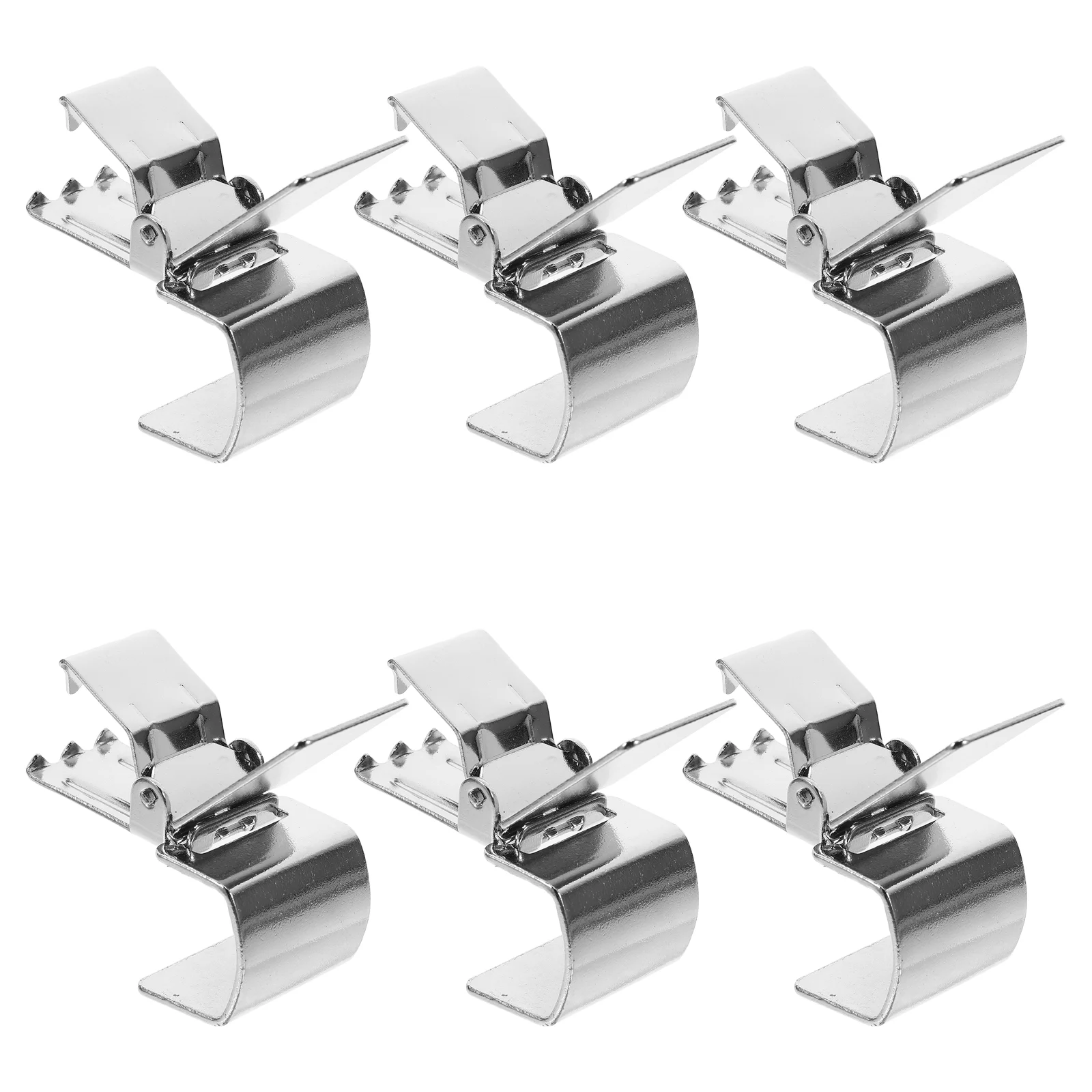 

6 Pcs Hook Clip Rug Heavy Duty Hanging Clamps for Tapestry Holders Metal Stainless Steel Display Clips Displaying Carpet