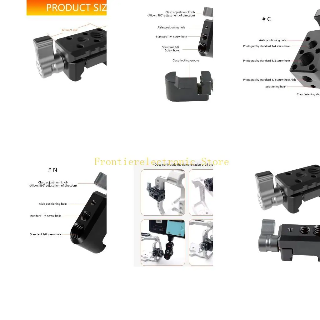 

G8DB Precise Sliding Aluminum Adapter Double Thread Mount For Camera Stabilizers