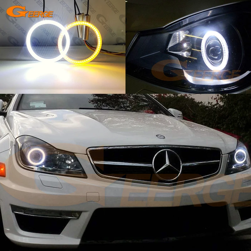 

Для MERCEDES BENZ C Class W204 C204 S204 Facelift 2011-2014 Ультра яркий дневной свет указателя поворота LED Angel Eyes Kit Halo Rings