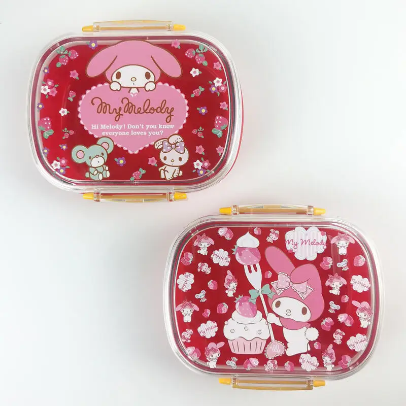 Sanrio My Melody-fiambrera de frutas, producto de éxito, nuevo producto, plástico, dibujos animados Kawaii, portátil, gran capacidad, estudiante adulto, bonito