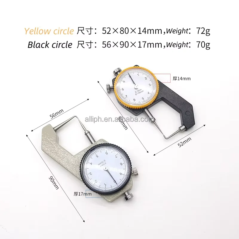 Dental Tools Round Dial Measuring Ruler Thickness Gauge Caliper with Dial Dental Technician Caliper for Dental Clinic