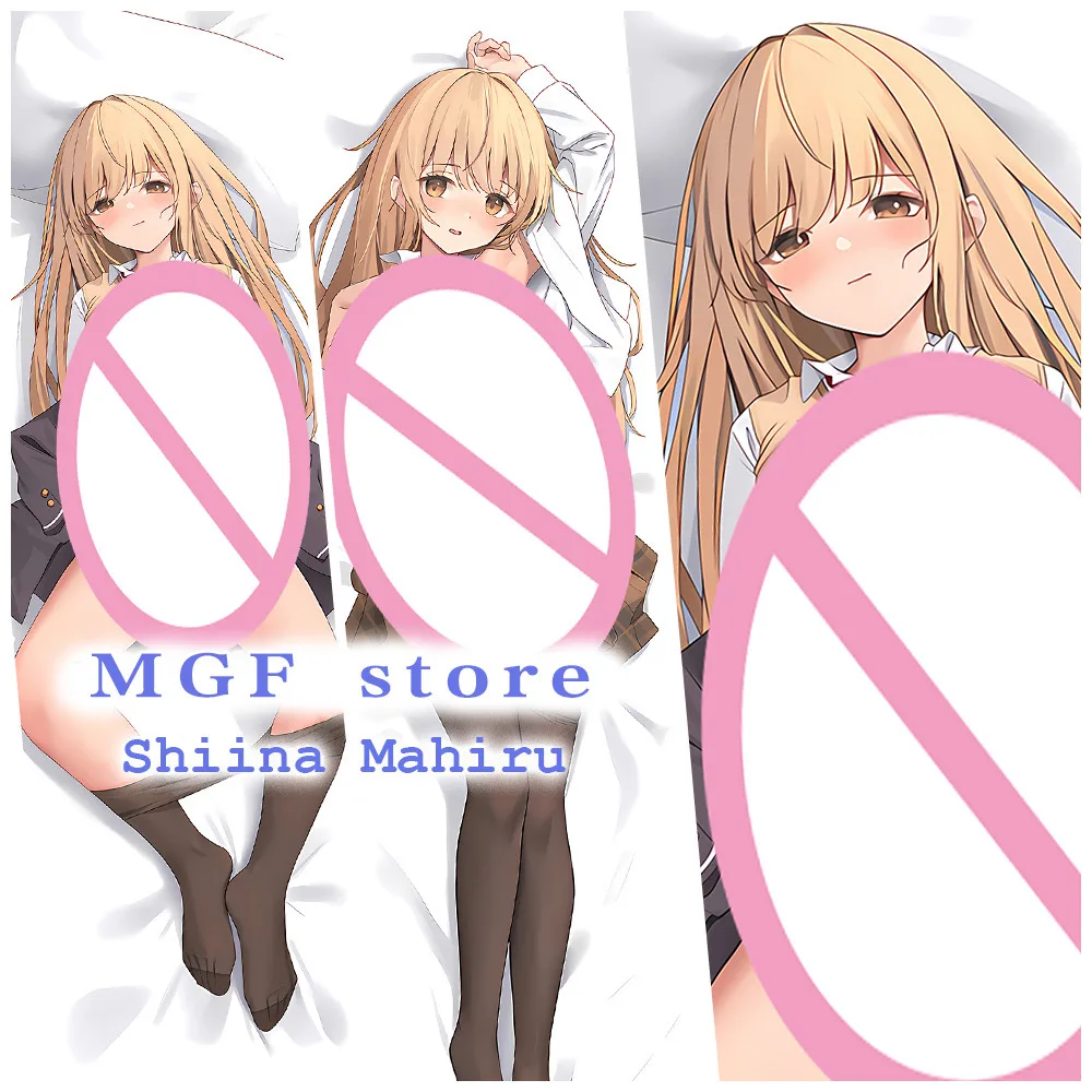 غطاء وسادة للجسم مطبوع على الوجهين ، حافظة وسادة تنكرية مثيرة ، شينا ماهيرو أوتاكو ، شقية ، داكيماكورا ، أنيمي ، فتاة