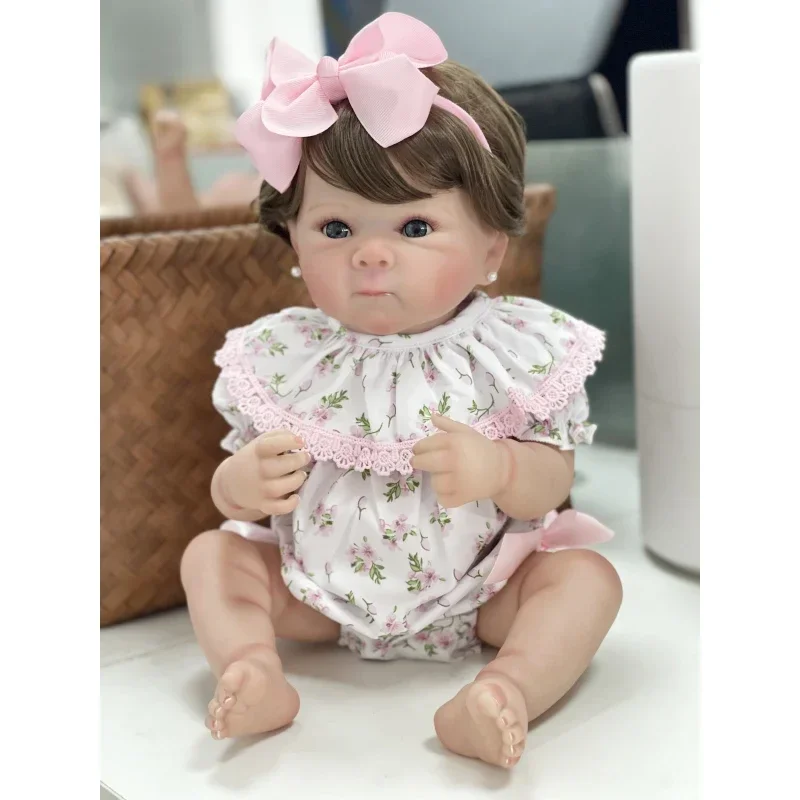 

45CM Full Body Vinyl Silicone Reborn Bettie Newborn Dolls Sleeping Baby Handmade Painted Lifelike 3D Skin with Visible Veins