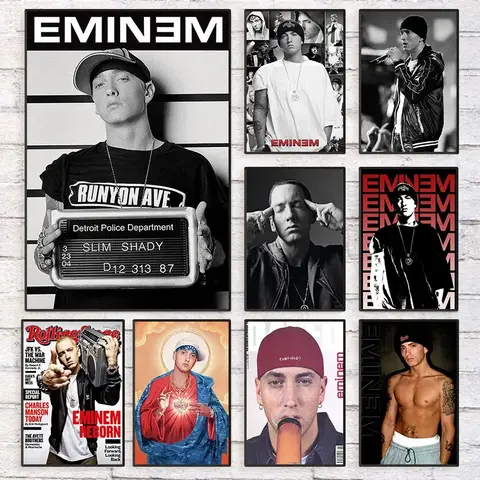 Super Rapper Eminems Poster und Drucke, tolle Rap-Sängerin, Leinwandgemälde, Musikstern, Wandkunst, Bild für Schlafzimmer, Heimdekoration