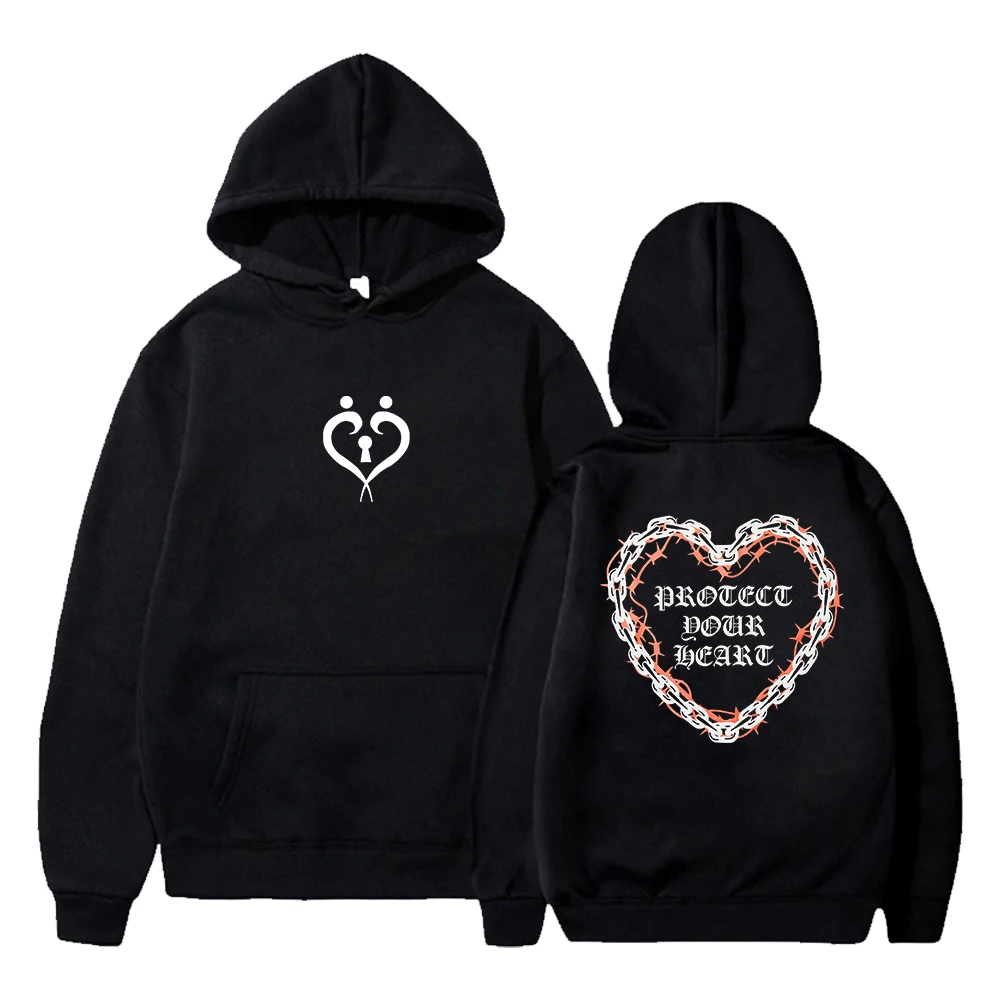 

Sam and Colby Protect Your Heart Hoodie XPLR Holiday 2023 Merch Long Sleeve Streetwear Women Men Sweatshirt Couple Clothes