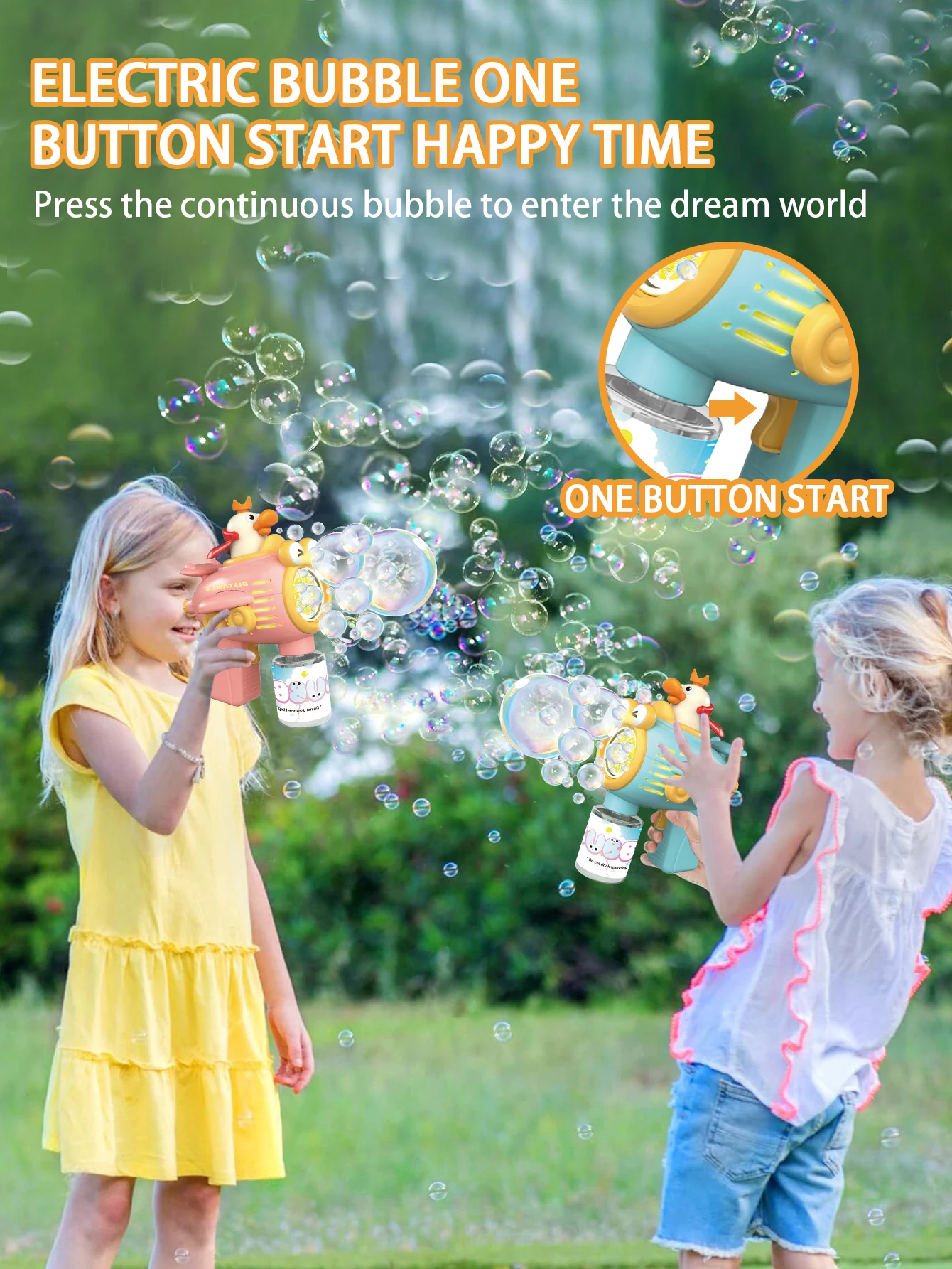 ماكينة فقاعات محمولة أوتوماتيكية بالكامل، إضاءة وموسيقى ملونة، ماكينة فقاعات جاتلينج، هدايا ألعاب عيد الميلاد، ألعاب خارجية #6