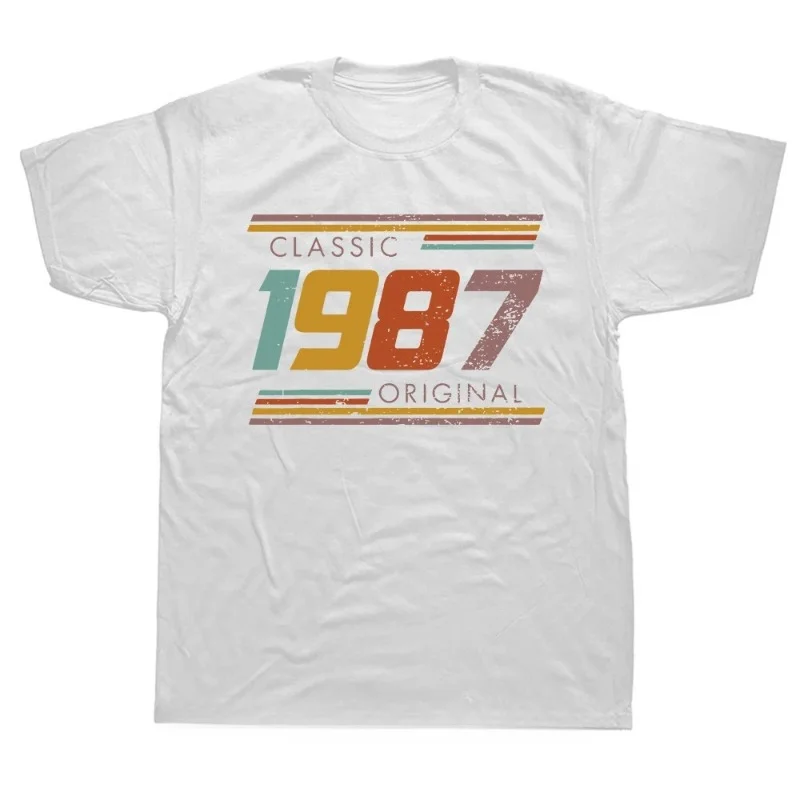 Made in 1987 37th Cassette Tape Vintage T Shirts Graphic Cotton Streetwear Short Sleeve Birthday Gifts T-shirt Mens Clothing