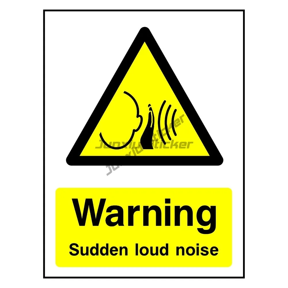 

Warning Sudden Loud Noise Sign or Sticker Scratch Custom Decals And Graphics Garden Decoration Outdoor Bumper Funny