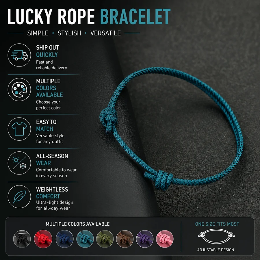 Noter New Good Luck Red Thread Bracelet Unisex High Quality Handmade Braided Friendship Braslet Adjustable 11 Colors Available