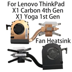 Original For Lenovo ThinkPad X1 Carbon 4th Gen X1 Yoga 1st Gen Fan Heatsink CPU Cooler Cooling Fan 01YT252 01AW976 00JT800