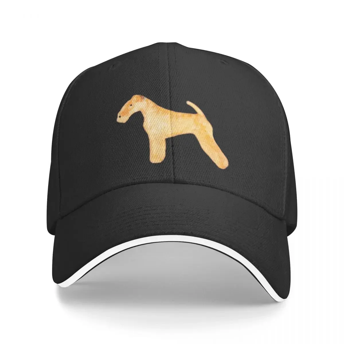 Watercolor Lakeland Terrier Silhouette Wheaten color Baseball Cap Rugby Sun Cap For Women Men's