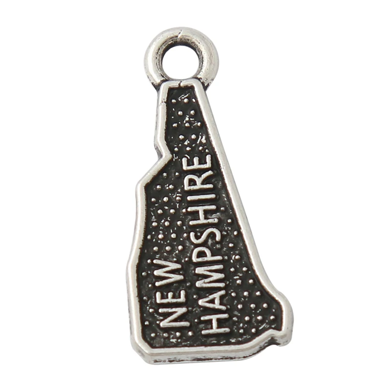 RAINXTAR Vintage American States Alloy Charms New Hampshire Accessories Charms 10*21mm 50pcs AAC030