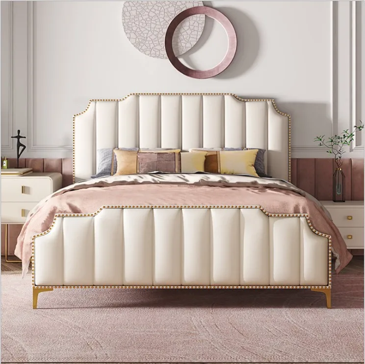 

Light luxury bed modern simple double bed master bedroom