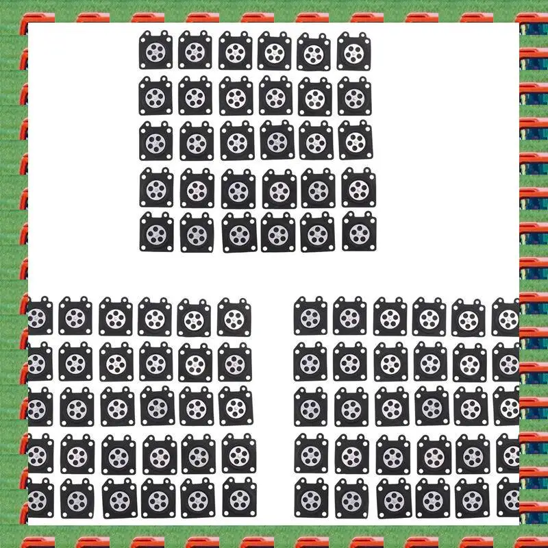 ABMO 90Pcs Carburetor Parts Chainsaw Carburetor Membrane Pads For Zama Chainsaw Carburetor 2500/3800/4500/5800 Accessories